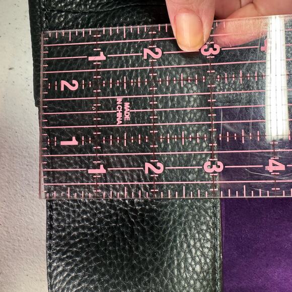 VINCE CAMUTO Casia Patchwork Tote Bag Dark Green Pebbled Leather Suede Boho - Picture 12 of 15